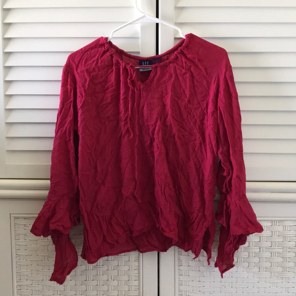 DCC Missy Small red Boho peasant top